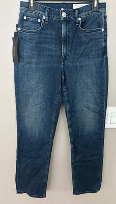 NWT RAG & BONE  THE WREN HIGH-RISE-ANKLE SLIM BLUE JEAN PANTS, BOOT CUT ,SZ:27