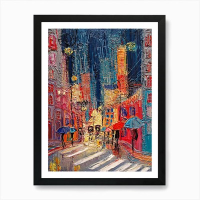 Street 1 Kunstdruck gerahmt Wandbild Poster Leinwanddruck Bild
