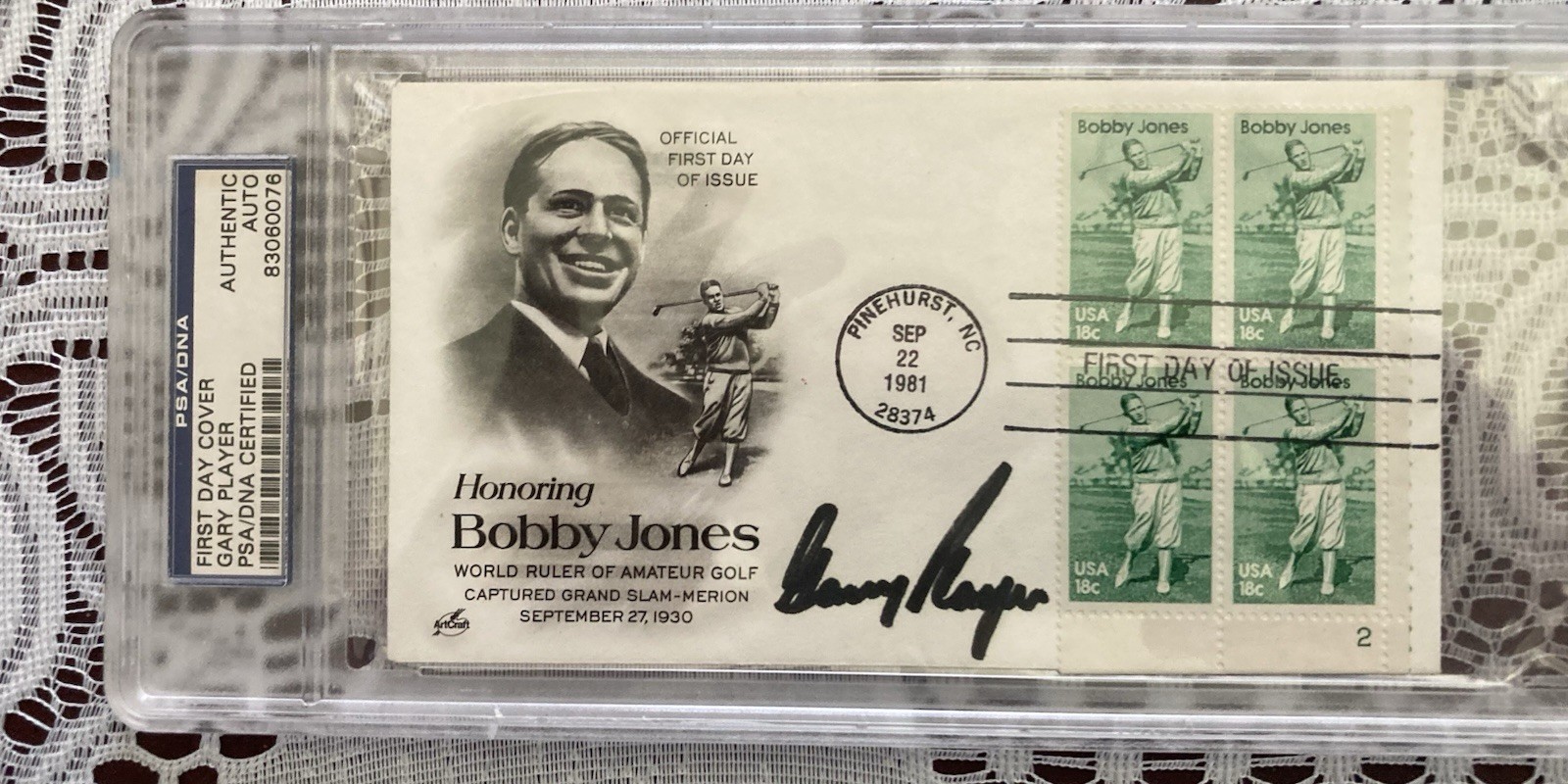 First Day Cover Gary Player Autographed Signed PSA/DNA Certified Autograph - Slabbed 