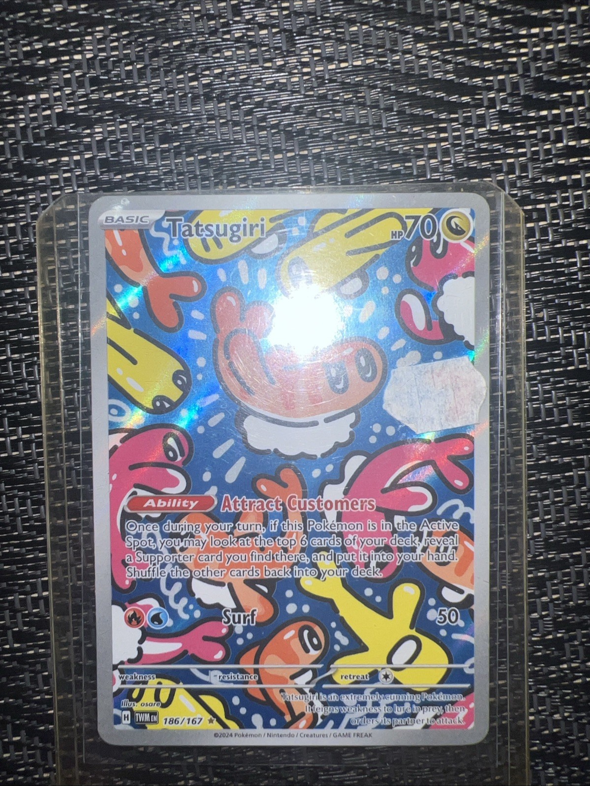 🌈 Pokémon TCG Tatsugiri Twilight Masquerade Illustration Rare Card 186/167 - NM