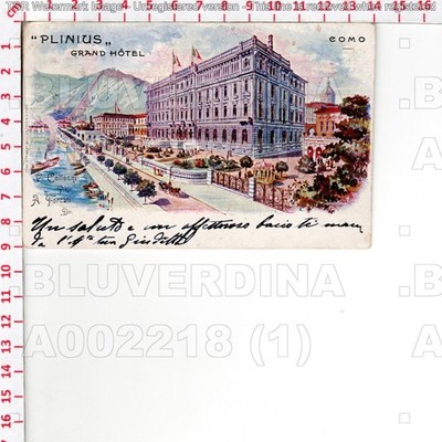 A2218 ADVERTISEMENT 1901 COMO CITTA GRAND HOTEL PLINIUS COLLEONI FORCATI