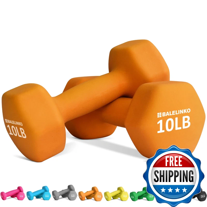 Balelinko Hand Weight Neoprene Coated Dumbbell Exercise Fitness Dumbbell For