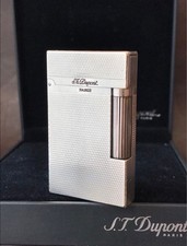 ST.Dupont Gas Lighter Silver Line 2 Rare Pattern Used