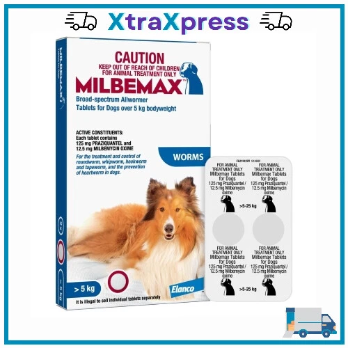 Milbemax Allwormer / Heartworm Tablets For Dogs Over 5kg - Picture 6 of 16