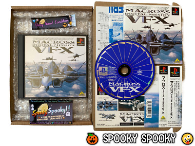Macross Digital Mission VF X PS1 - NTSC-J Japan sehr guter Zustand CIB mit Reg Obi - Tracked