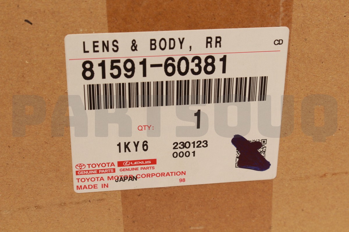 8159160381 Genuine Toyota LENS & BODY RR 81591-60381 | eBay