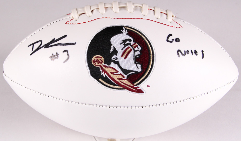 Derwin James Autographed Signed Florida State Seminoles Logo Football Inscribed "Go Noles" 