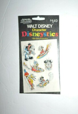 Vintage Walt Disney Prod.; Mickey Mouse  Stickers Dimension Weld Disneystics