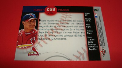2002 Fleer Triple Crown - Pace Setters Albert Pujols #268 for sale