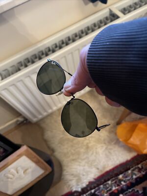RAY-BAN B&L U.S.A. W0604 WSAW ROUND METAL BLACK CHROME 1990s