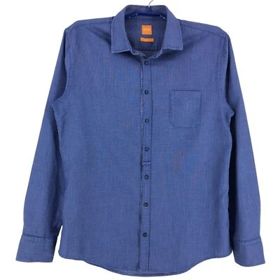 HUGO BOSS Herren EslimE 1 Lässig Formal Slim Fit Hemd Größe L - Bild 1 von 4