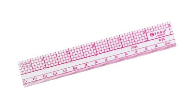 C-thru ruler 6inch tenths/metric beveled b55 (088359002272)