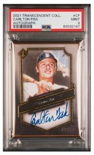2021 Topps Transcendent Collection Carlton Fisk Auto 09/20 PSA 9 Mint POP 1