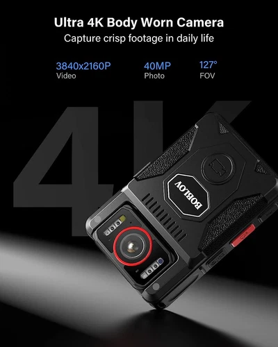 BOBLOV M7Pro 4K GPS Body Camera with Audio 180 Rotate Police Camcorder 128GB - Picture 13 of 17
