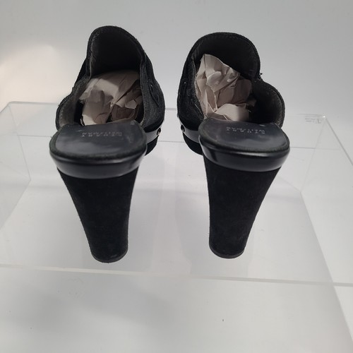 Stuart Weitzman Women's Black Suede Clogs US Size 9 - Picture 5 of 10