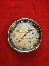 US Gauge Co. Vintage Crescent Needle James Leffer & Co Steam Boiler Refurbed!!!