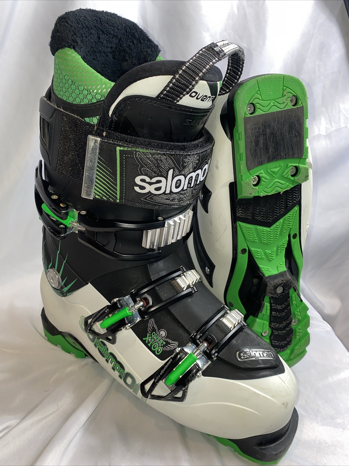 Scarponi da sci alpino Salomon Quest X100 Biovent 100 Energizer 27 27 5 Contagrip usati in ottime condizioni