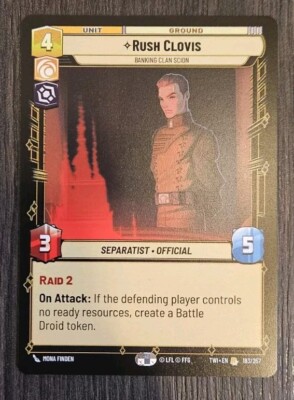 Rush Clovis Foil 183 - Star Wars Unlimited (Twillight Of The Republic)