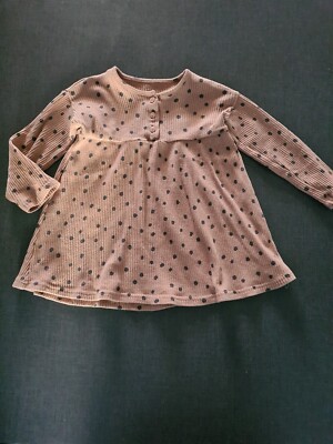 Mädchen 12-18 Monate Punkte Smart Süß Langarm Tunika Kleid Kleidung Next Day