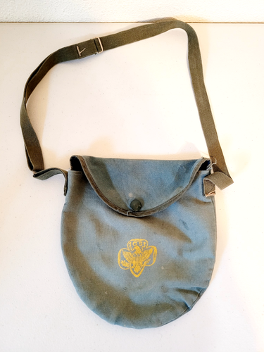 Vintage 10 Piece Girl Scout Camping Mess Kit Pans Utensils Carrying Case - Picture 3 of 10