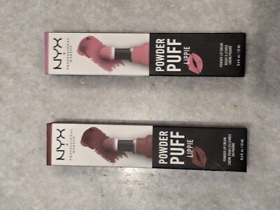 NYX POWDER PUFF LIPPIE Powder Lip Cream 0.4oz/12ml 2 Pack 2 Shades