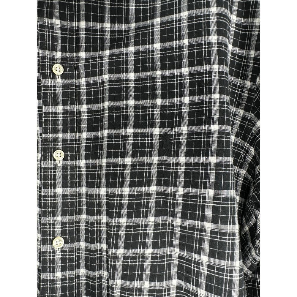 Polo Ralph Lauren Black Plaid Flannel Button Down Long Sleeve Shirt Preppy thumbnail 3
