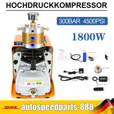 4500PSI Elektrische Hochdruckluftpumpe Pumpe PCP Luft Kompressor 1800W 300Bar DE
