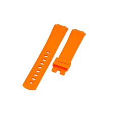 20mm Orange Rubber Watch Strap For Seamaster Diver 300m