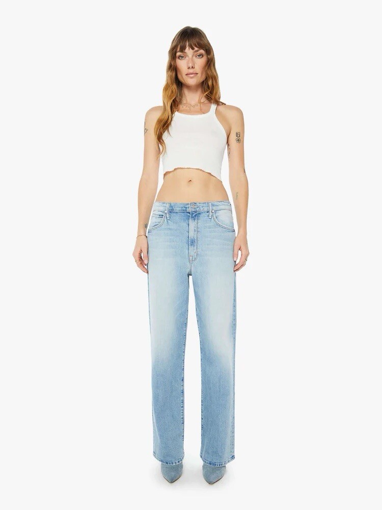 NEW MOTHER Superior The Spitfire Sneak I Confess Light Wash Baggy Straight 28