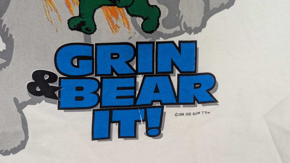 Grateful Dead Bears Basketball Shirt Youth XL Vintage 1996 Grin & Bear It View 2