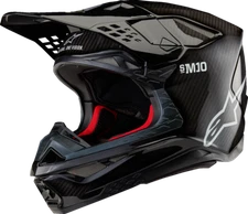Alpinestars Supertech M10 Solid MIPS MX Helmet Gloss Black Carbon Small