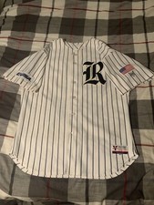 Victory Rice Owls Baseball Jersey White Pinstripe Size 46 Conference USA