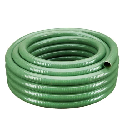 HYDROMAXX 1.5" x 100' Heavy Duty Flexible PVC Green Suction Hose, Industrial Grade