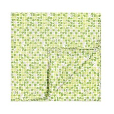 Men's 100 Silk Twill Handkerchief Green Geometry Squares Pocket Square 53cm 21"
