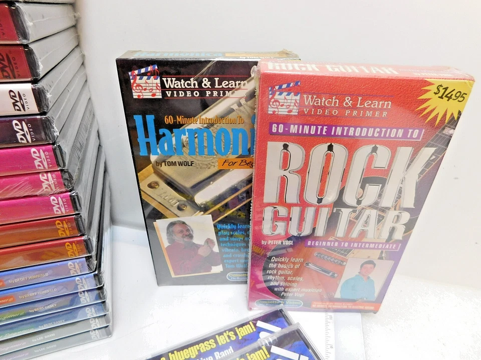 29- Learn To Play Music Medias DVD, CDs, VHS Guitars, Drums. Harmonica, Keyboard - Image 4 of 4