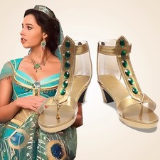 Cosplay Princess Jasmine Shoes High Heel Sandals Aladdin and the Magic Lamp PU