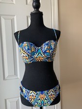 Bar III Swimsuit Bikini Set On The Monarchy Underwire Adjustable Size Medium