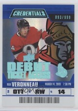 2019 Upper Deck Credentials Debut Ticket Access 93/999 Tier 1 Max Veronneau z6b