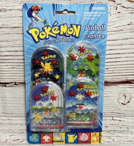 RARE Vintage 2000 Pokemon 4” Mini Pinball Nintendo Toy Game Lot