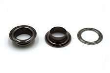 Innetoc Solid Brass Grommets Eyelets 100 Pack 3/8" 10x16.5 , Gun Black