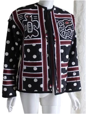 DOLORES Sz M Handmade Intuit Alaskan Art Wear Quilt Jacket Blazer Coat S L OOAK