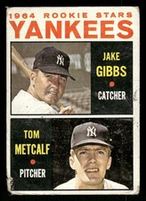 1964 Topps #281 Yankees 1964 Rookie Stars (Jake Gibbs / Tom Metcalf) Rookie