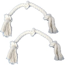 2 Pack 3 Knots Dog Rope Toys Dog Chew Toy Puppy Rope Toy for Tug of War