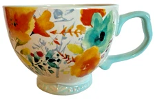 Pioneer Woman Large 27oz Coffee Tea Soup Mug Willow #117824.01 Floral Stoneware