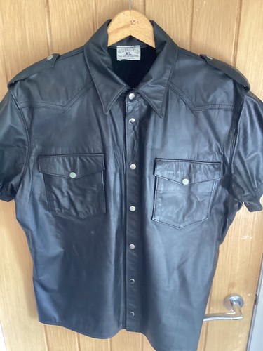 REGULATIONS LEDER HERREN SCHWARZ LEDER UNIFORM HEMD XL
