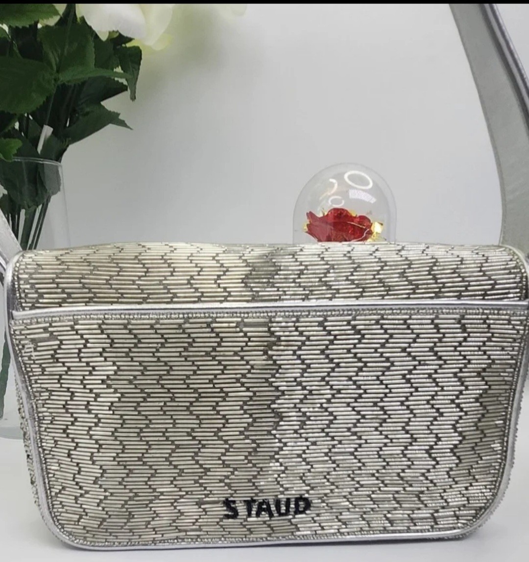 Staud Tommy Silver Beaded bag — image 4