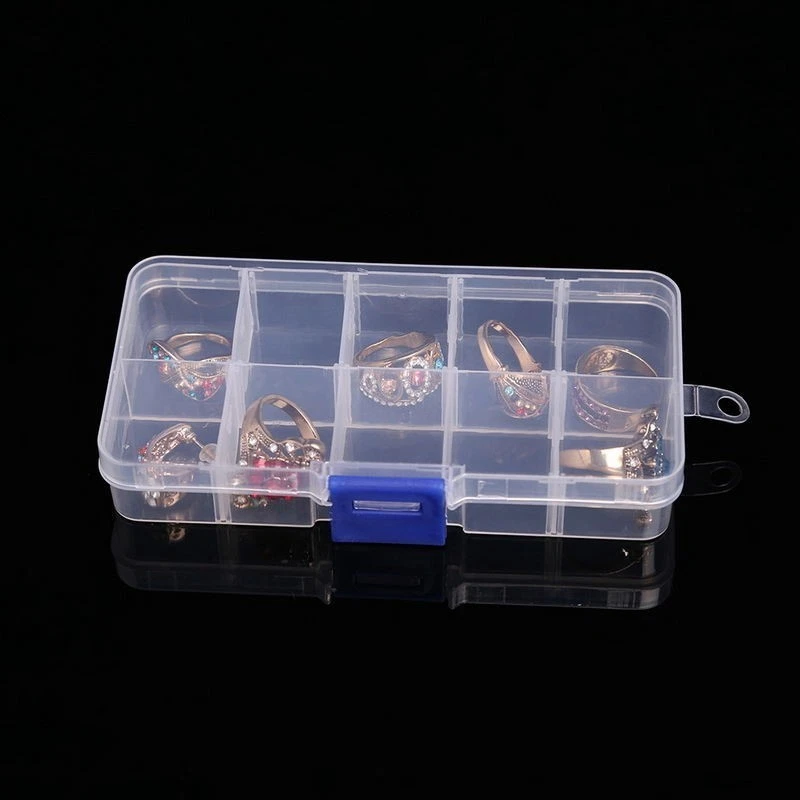 Éventails Transparent Plastique Rangement Caisse Schmuckschachteln Perles - Photo 1/4