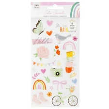 American Crafts Rainbow Avenue Sticker Book-Rose Gold Foil