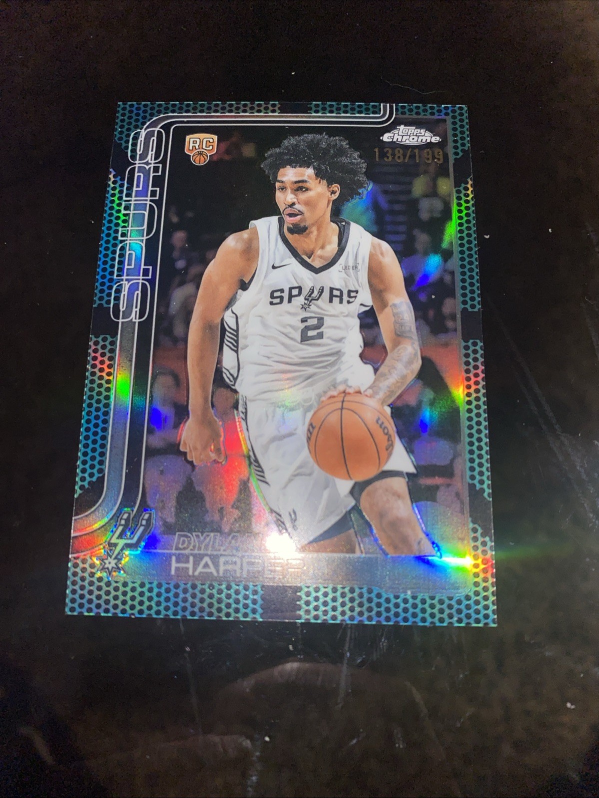 2025-26 Topps Chrome - Dylan Harper #252 Aqua Raywave Refractor /199 (RC)