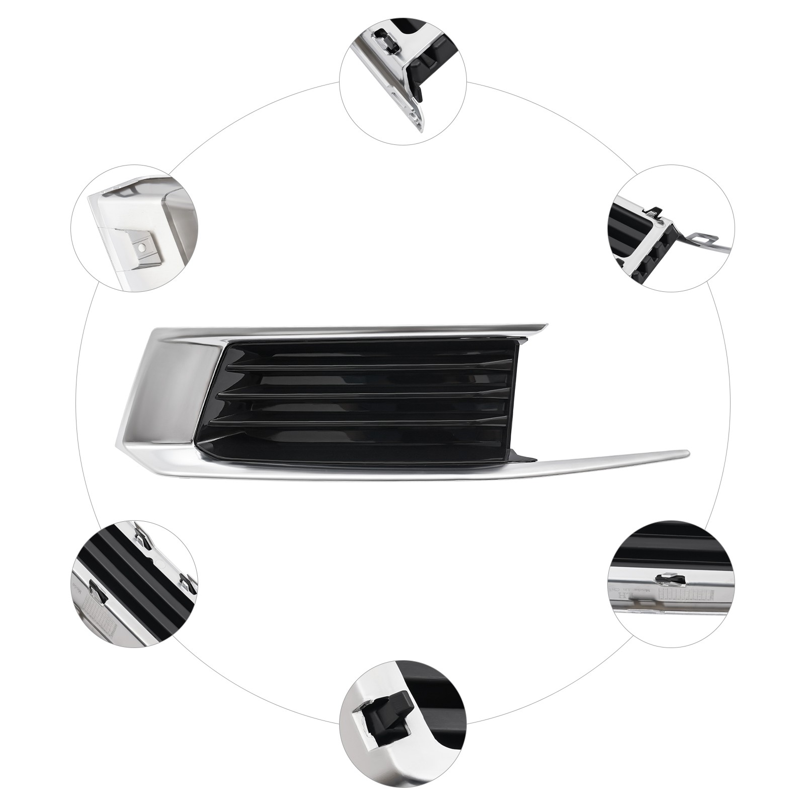 Front Fog Light Cover Bezel Chrome Trim Fit For Cadillac XTS 2018-2019 Left Side